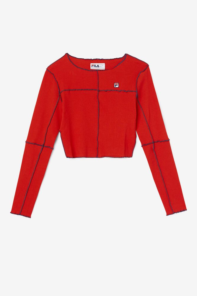 Fila T Skjorte Dame Rød Brooklynn Top 984120-RUW